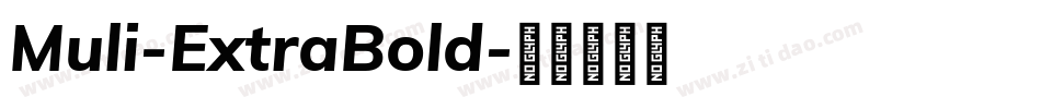 Muli-ExtraBold字体转换