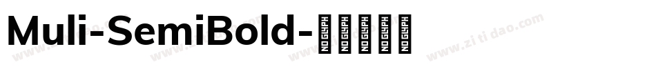 Muli-SemiBold字体转换