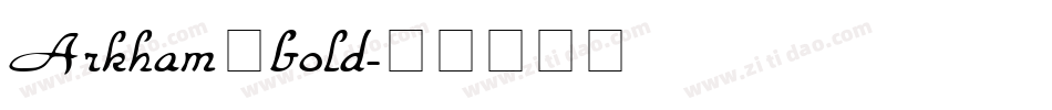 Arkham_bold字体转换