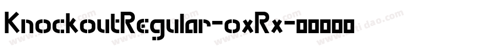 KnockoutRegular-oxRx字体转换