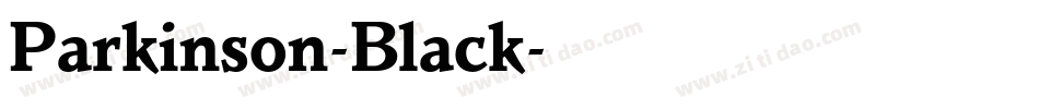 Parkinson-Black字体转换