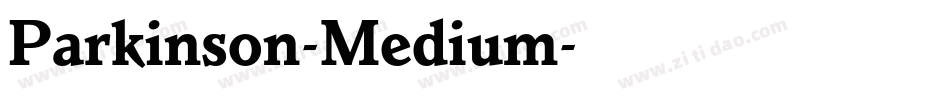 Parkinson-Medium字体转换