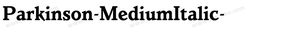 Parkinson-MediumItalic字体转换