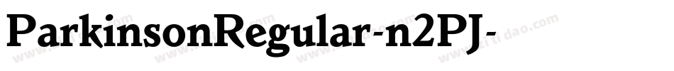 ParkinsonRegular-n2PJ字体转换