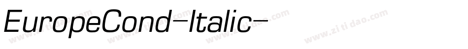 EuropeCond-Italic字体转换