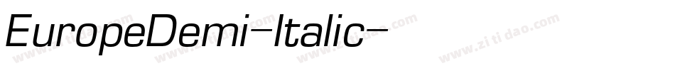 EuropeDemi-Italic字体转换