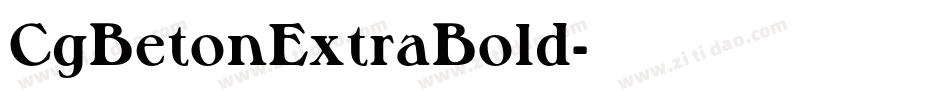 CgBetonExtraBold字体转换