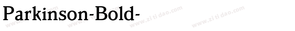 Parkinson-Bold字体转换