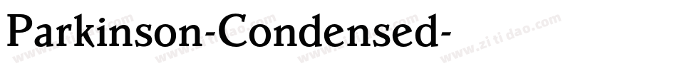 Parkinson-Condensed字体转换