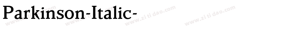 Parkinson-Italic字体转换