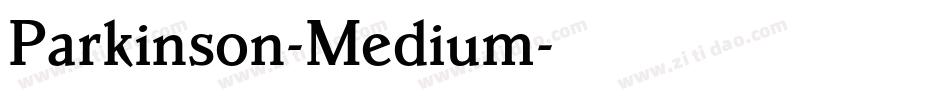 Parkinson-Medium字体转换