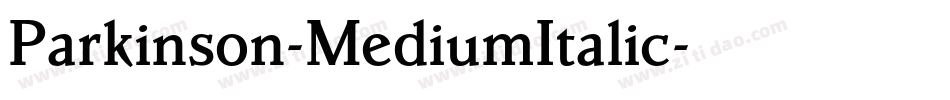 Parkinson-MediumItalic字体转换