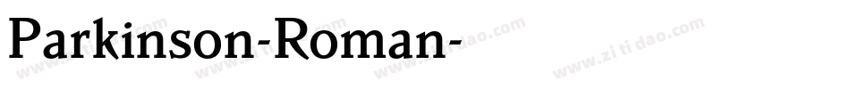 Parkinson-Roman字体转换
