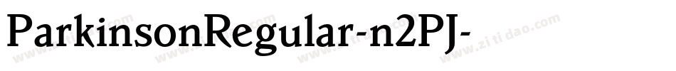 ParkinsonRegular-n2PJ字体转换