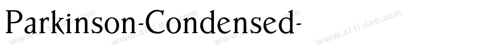 Parkinson-Condensed字体转换