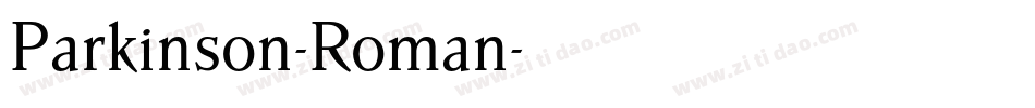 Parkinson-Roman字体转换