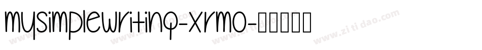 MySimplewriting-xRm0字体转换