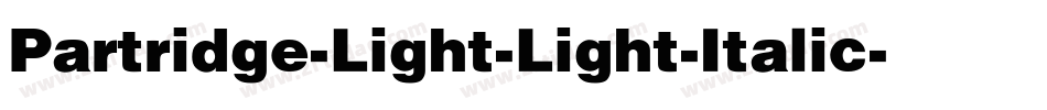 Partridge-Light-Light-Italic字体转换