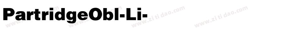 PartridgeObl-Li字体转换
