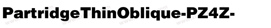 PartridgeThinOblique-PZ4Z字体转换