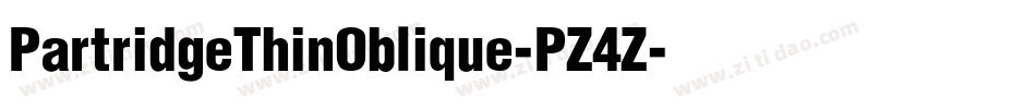 PartridgeThinOblique-PZ4Z字体转换