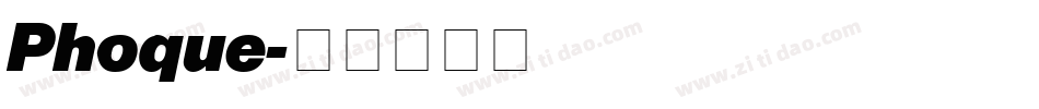 Phoque字体转换