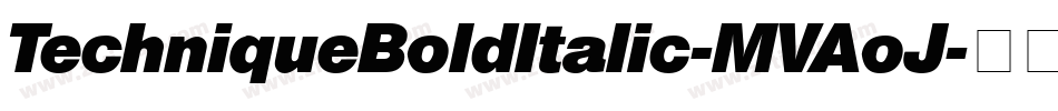 TechniqueBoldItalic-MVAoJ字体转换