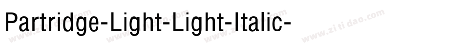 Partridge-Light-Light-Italic字体转换