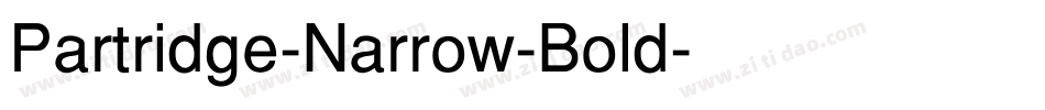Partridge-Narrow-Bold字体转换
