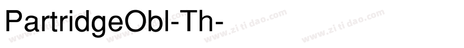 PartridgeObl-Th字体转换