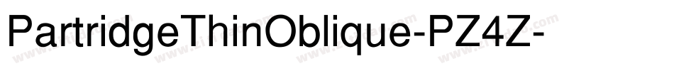 PartridgeThinOblique-PZ4Z字体转换