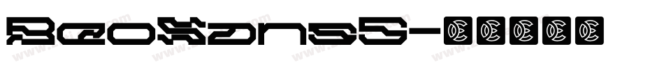 BeoSans5字体转换