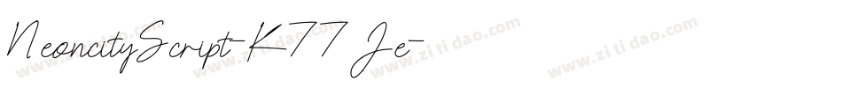 NeoncityScript-K77Je字体转换