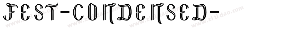 fest-condensed字体转换