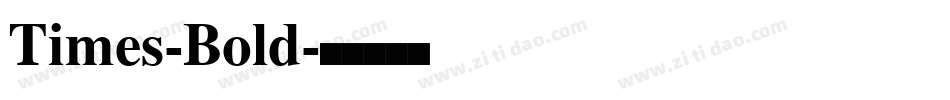 Times-Bold字体转换