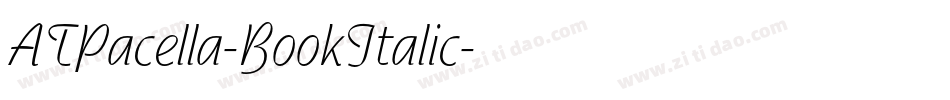 ATPacella-BookItalic字体转换