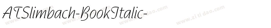 ATSlimbach-BookItalic字体转换