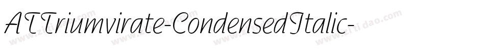 ATTriumvirate-CondensedItalic字体转换