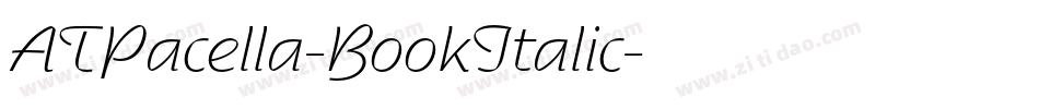 ATPacella-BookItalic字体转换