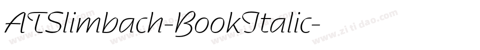 ATSlimbach-BookItalic字体转换