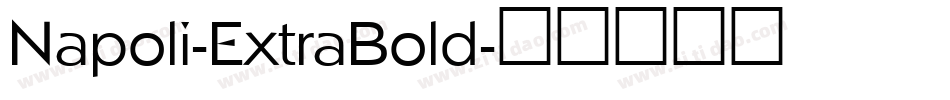 Napoli-ExtraBold字体转换