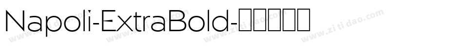 Napoli-ExtraBold字体转换