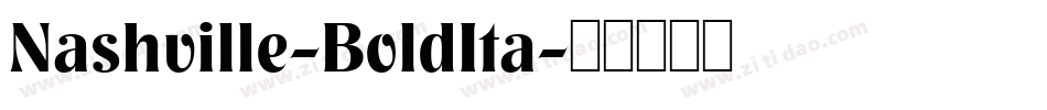 Nashville-BoldIta字体转换