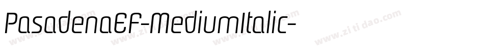 PasadenaEF-MediumItalic字体转换