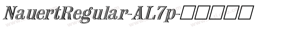 NauertRegular-AL7p字体转换