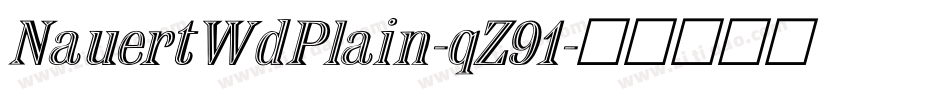 NauertWdPlain-qZ91字体转换