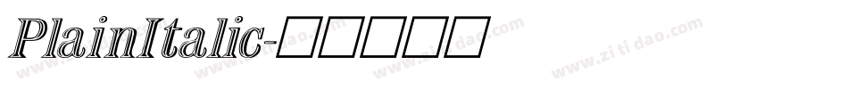 PlainItalic字体转换