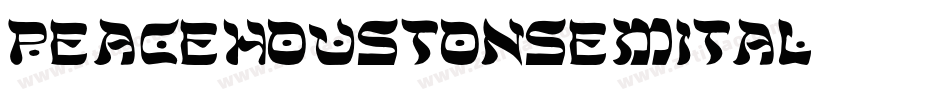 peacehoustonsemital字体转换