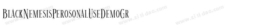 BlackNemesisPerosonalUseDemoGrunge-X82G字体转换
