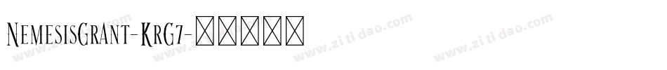 NemesisGrant-KrG7字体转换